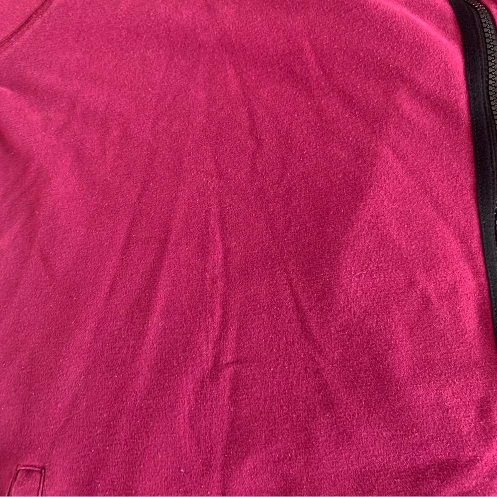 PINK Victoria’s Secret Burgundy Full Zip Asymmetrical Hoodie Size Medium - Picture 11 of 15